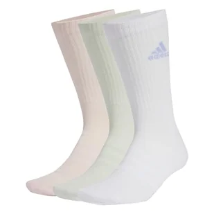 Skarpety adidas Team Mixed, biała/sandy pink/len zielony, Large - Skarpetki damskie - miniaturka - grafika 1