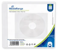 Pudełka i akcesoria na płyty CD - MediaRange BOX69-50 opakowania na płyty CD Etui kieszeniowe 1 dysków Półprzezroczysty, Biały BOX69-50 - miniaturka - grafika 1
