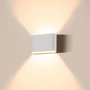 SLV Oval kinkiet zewnętrzny Up/Down CCT 13,5cm biały - Lampy ogrodowe - miniaturka - grafika 2