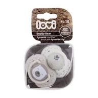 Smoczki uspokajające - LOVI Buddy Bear Dynamic Soother 6-18m smoczek 2 szt Uszkodzone opakowanie dla dzieci - miniaturka - grafika 1