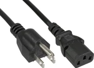 Kable miedziane - 40-pakowy kabel sieciowy InLine®, wtyczka sieciowa USA do testu IEC. C13, 1,8 m - miniaturka - grafika 1
