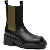 Sztyblety damskie - Furla Skórzane sztyblety na słupku FURLA COLLEGE CHELSEA - miniaturka - grafika 1