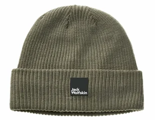 Czapka Jack Wolfskin PERGAMON BEANIE dusty olive - M - Czapki męskie - miniaturka - grafika 1
