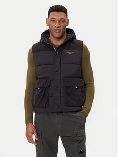 Aeronautica Militare Kamizelka 252AB3017UCT04211 Czarny Regular Fit - Kamizelki męskie - miniaturka - grafika 1