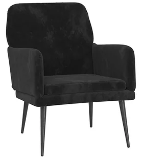 Czarny tapicerowany welurem fotel D2-A72 - Fotele Czarny tapicerowany welurem fotel D2-A72 - Fotele - miniaturka - grafika 1