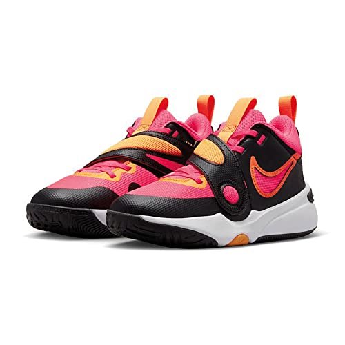 Nike Chłopiec Team Hustle D 11 (GS) Sneakersy, Czarny Hot Punch, 38 EU