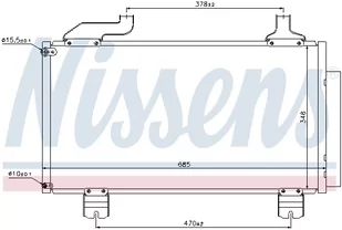 NISSENS CHŁODNICA KLIMATYZACJI 940114 HONDA ACCORD 2.0I-2.4I 08 940114 - Chłodnice - miniaturka - grafika 1