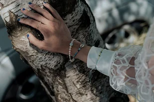 Bransoletka z Morganitem Perłami i Cytrynem - Bransoletki - miniaturka - grafika 1