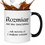 Kubki - Kubek Ceramiczny Czarno Biały ROZMIAR NIE MA ZNACZENIA 1670 Zabawne Wzory - miniaturka - grafika 1