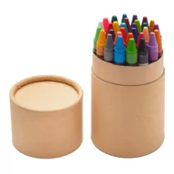 Kredki, ołówki, pastele i pisaki - Zestaw 30 kredek woskowych w tubie, beżowy - miniaturka - grafika 1