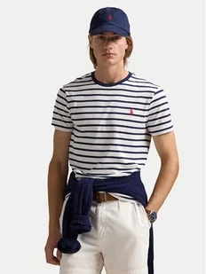 Polo Ralph Lauren T-Shirt 710938134004 Biały Slim Fit - Koszulki męskie - miniaturka - grafika 1