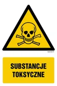Tablice BHP - GF005 SUBSTANCJE TOKSYCZNE, PN - PŁYTA PCV 1MM; (100X150MM) - miniaturka - grafika 1
