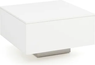 WOHNLING stolik kawowy WL5.832 drewno 60 x 60 x 35,5 cm płyta wiórowa, stolik do salonu stolik kawowy nowoczesny, stolik boczny kwadratowy biały, designerski stolik do sofy stolik do salonu, biały stolik kawowy do salonu - Ławy i stoliki kawowe - miniaturka - grafika 1