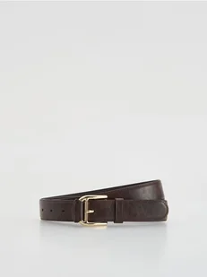 Reserved - Pasek z dekoracyjną klamrą - ciemnobrązowy - Paski - miniaturka - grafika 1