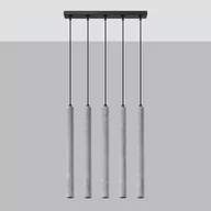 Lampy sufitowe - Pastelo lampa wisząca 5xG9 czarna/beton SL.1274 - miniaturka - grafika 1