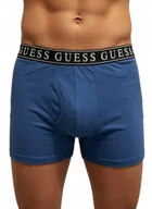 Majtki męskie - Guess Niebieskie Bokserki Męskie z Logowaną Gumą M Gna - miniaturka - grafika 1