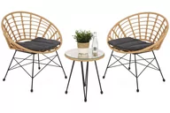 Meble ogrodowe - Meble ogrodowe technorattanowe Loreto Beige / Grey - miniaturka - grafika 1