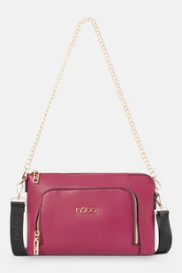 Listonoszka Nobo z łańcuszkiem i taśmą różowa - Torebki damskie - miniaturka - grafika 1