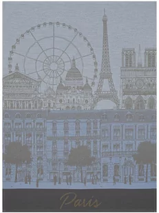 Le Jacquard Fran ais Ściereczka kuchenna Paris Panorama Szara - Ściereczki, gąbki, czyściki - miniaturka - grafika 1