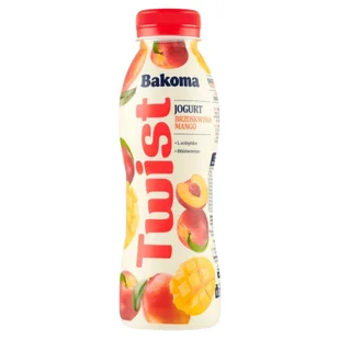 Bakoma Twist jogurt do picia brzoskwinia-mango. - Kefiry, jogurty, maślanki - miniaturka - grafika 1