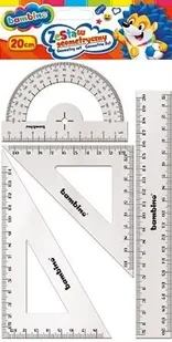 Zestaw geometryczny 4-elementowy 20cm BAMBINO - ST-MAJEWSKI - Przybory szkolne - miniaturka - grafika 1