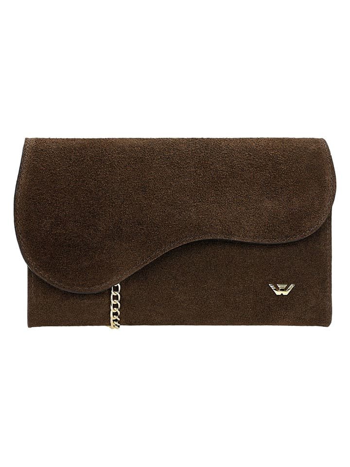 Wojas Skórzana torebka w kolorze brązowym - 22 x 14 x 3 cm