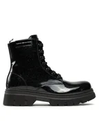 Buty dla dziewczynek - Tommy Hilfiger Kozaki T4A5-33041-1237999 S Czarny - miniaturka - grafika 1