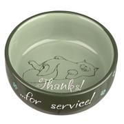 Miski dla kotów - Trixie miska ceramiczna, kot, thanks for Service, 0,3 L/ 11 cm - miniaturka - grafika 1