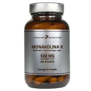 Monakolina K - Pureline Nutrition, 60 kapsułek - Serce i układ krążenia - miniaturka - grafika 1