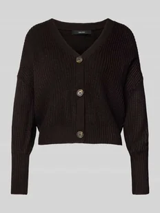 Kurtka z dzianiny o kroju regular fit z ozdobnymi guzikami model ‘LEA’ - Swetry damskie - miniaturka - grafika 1