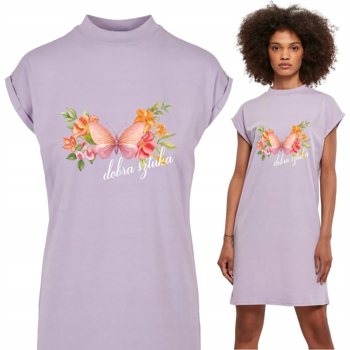 Koszula Nocna Lawendowa DOBRA SZTUKA Różne Wzory S
