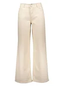 Spodnie damskie - Pieces Dżinsy - Regular fit - w kolorze kremowym - miniaturka - grafika 1