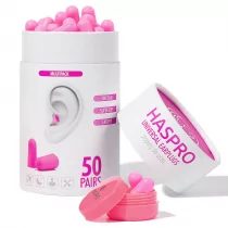HASPRO Sp. z o.o. Stopery do uszu jednorazowe Haspro Tube50 różowe 50 sztuk 1143292 - Akcesoria BHP - miniaturka - grafika 1