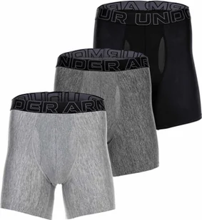 UNDER ARMOUR bokserki męskie, 3-pak - Performance Tech Boxer Briefs, elastyczne, gładkie, czarne/szare 2XL - Majtki męskie - miniaturka - grafika 1