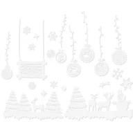 Ozdoby bożonarodzeniowe - Naklejki Świąteczne na Okno Szybę Śnieżynki Święta Ozdoby Samoprzylepne XXL SUPERCENA  RUHHY - miniaturka - grafika 1