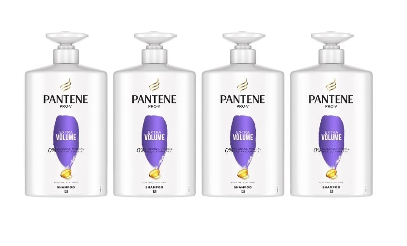 Pantene Pro-V Extra Volume Szampon do włosów bez objętości, 4 x 1000 ml