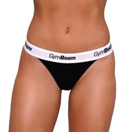 Majtki damskie - Majtki damskie GymBeam Thongs 3Pack Black XL - miniaturka - grafika 1