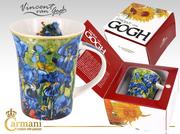 Kubki - Carmani KUBEK PORCELANOWY VAN GOGH - Irysy - miniaturka - grafika 1