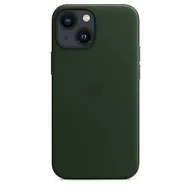 Etui i futerały do telefonów - Skórzane etui na telefon iphone 13 Mini Skórzane etui z Magsafe Sequoia zielony - miniaturka - grafika 1
