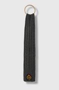 Apaszki i szaliki damskie - Lauren Ralph Lauren szalik z domieszką wełny kolor szary z aplikacją - miniaturka - grafika 1