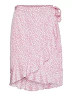 Spódnice - VERO MODA Vmhenna Wrap Short Skirt Ga Noos spódnica kopertowa, Geranium Pink/Aop:mini Henna Vic Aop, XL - miniaturka - grafika 1
