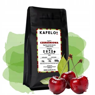 Kawa Kafelov smakowa CZEREŚNIOWA 500g ziarnista - Cappuccino i kawy smakowe - miniaturka - grafika 1