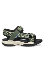Buty dla chłopców - Geox Sandały Jr Borealis J450RE 1411 C0450 M Zielony - miniaturka - grafika 1