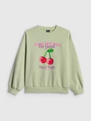 Bluzy dla dziewczynek - 4F Bluza dresowa loose bez kaptura dziewczęca - miętowa 146/152 (10-12 lat) - miniaturka - grafika 1