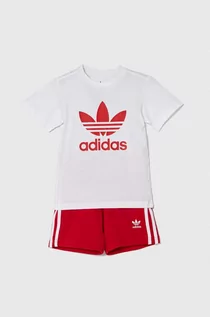 Dresy i komplety dla chłopców - adidas Originals komplet dziecięcy kolor czerwony - grafika 1