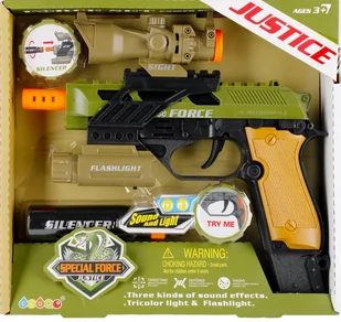 MEGA CREATIVE Pistolet B/o 25x24x5 Zestaw Wb 36/72 - Zabawki militarne - miniaturka - grafika 1