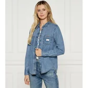 Koszule damskie - Guess Jeans Jeansowa koszula | Classic fit - miniaturka - grafika 1