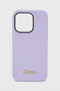 Etui i futerały do telefonów - Guess etui na telefon iPhone 14 Pro 6,1" kolor fioletowy - miniaturka - grafika 1