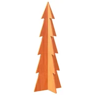Choinki - vidaXL Drewniana choinka do udekorowania, woskowy brąz, 112 cm, sosna - miniaturka - grafika 1