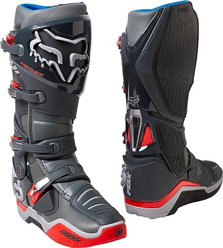 Fox Racing Męskie buty do motocrossu Instinct, Szary czerwony - 48 EU